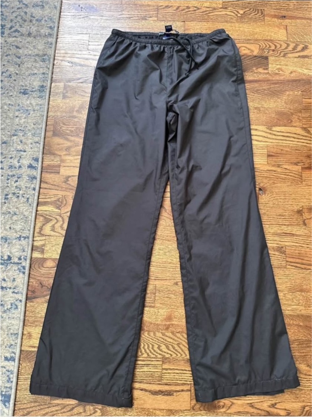 Black Drawstring Wide-Leg Pants by Ralph Lauren Sport M